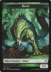 Beast // Saproling Double-Sided Token [Zendikar Rising Commander Tokens] | Anubis Games and Hobby