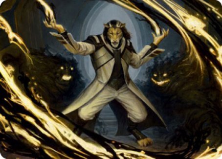 Leonin Lightscribe Art Card [Strixhaven: School of Mages Art Series] | Anubis Games and Hobby