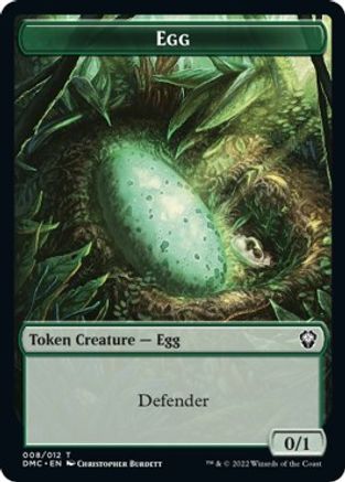 Snake // Egg Double-Sided Token [Dominaria United Commander Tokens] | Anubis Games and Hobby