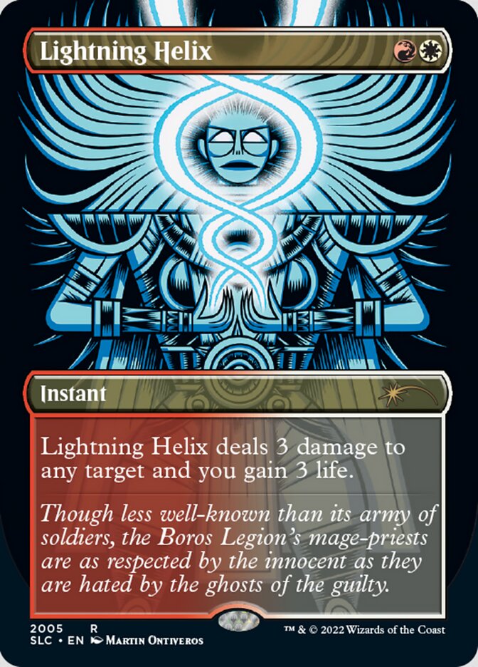 Lightning Helix (Borderless) [Secret Lair 30th Anniversary Countdown Kit] | Anubis Games and Hobby