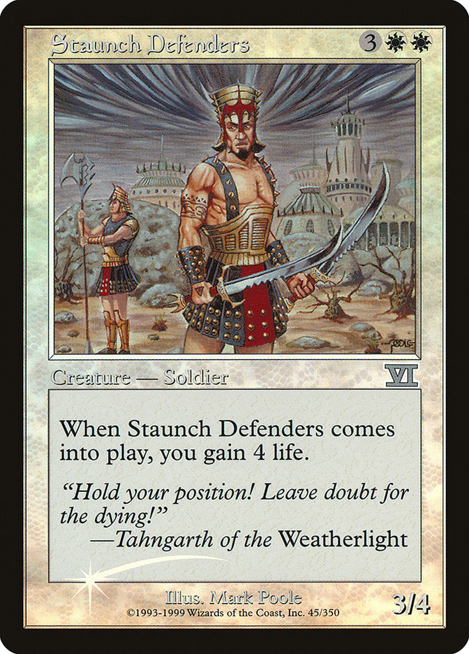 Staunch Defenders [Friday Night Magic 2000] | Anubis Games and Hobby