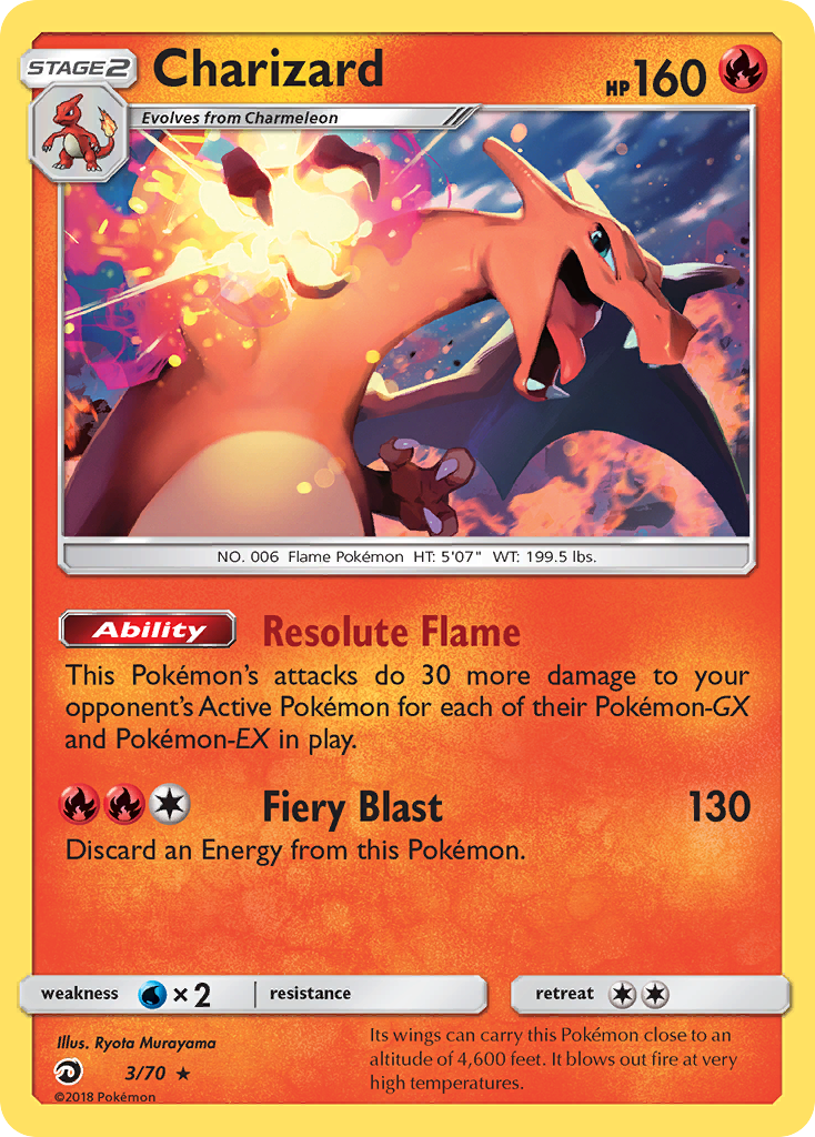 Charizard (3/70) [Sun & Moon: Dragon Majesty] | Anubis Games and Hobby