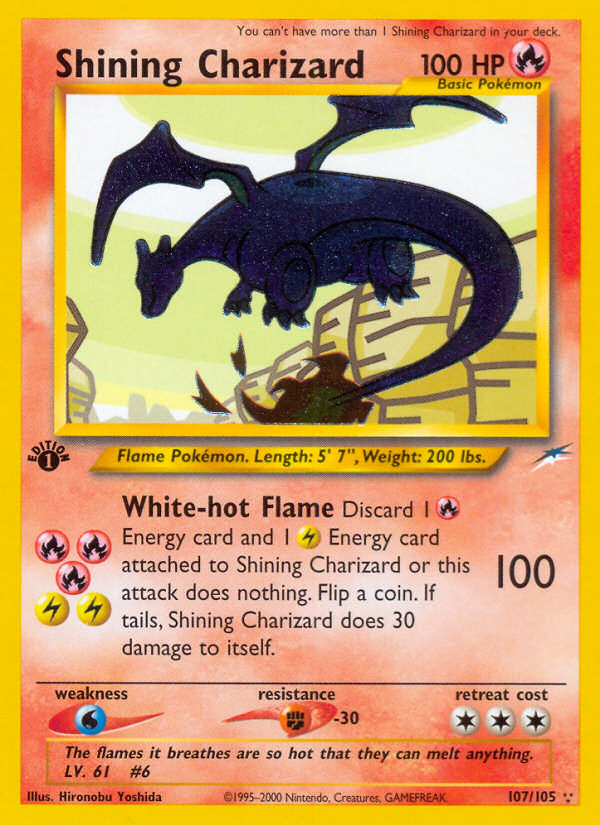 Shining Charizard (107/105) [Neo Destiny 1st Edition] | Anubis Games and Hobby