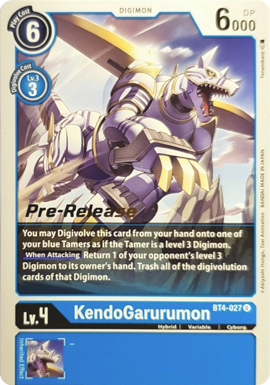 KendoGarurumon [BT4-027] [Great Legend Pre-Release Promos] | Anubis Games and Hobby