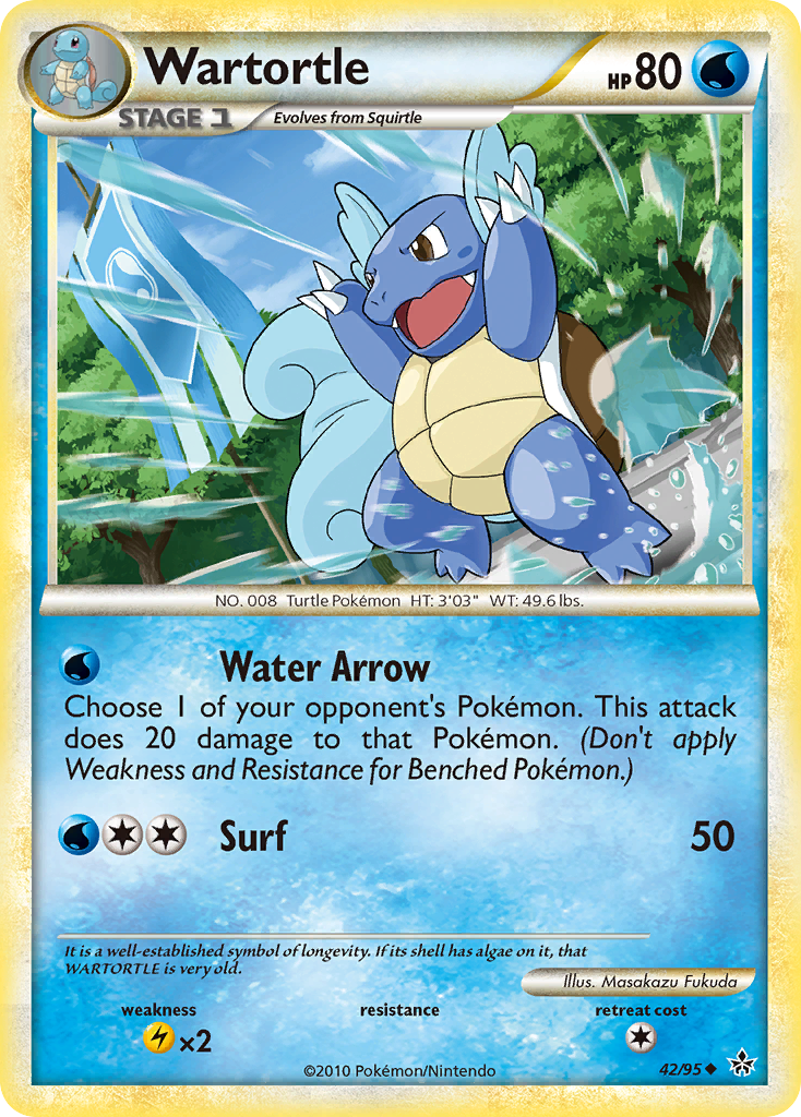Wartortle (42/95) [HeartGold & SoulSilver: Unleashed] | Anubis Games and Hobby