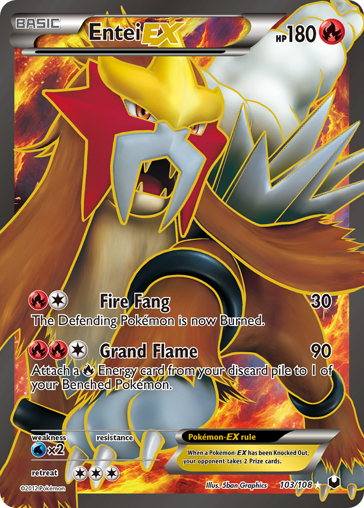 Entei EX (103/108) [Black & White: Dark Explorers] | Anubis Games and Hobby