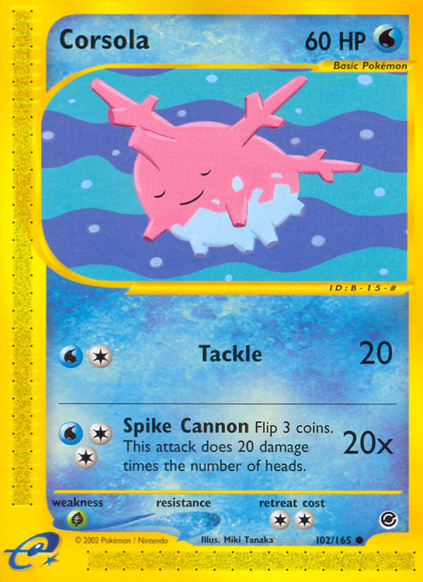 Corsola (102/165) [Expedition: Base Set] | Anubis Games and Hobby