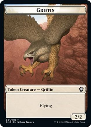Zombie Knight // Griffin Double-Sided Token [Dominaria United Commander Tokens] | Anubis Games and Hobby