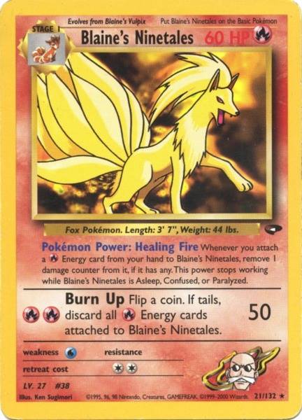 Blaine's Ninetales (21/132) [Gym Challenge Unlimited] | Anubis Games and Hobby