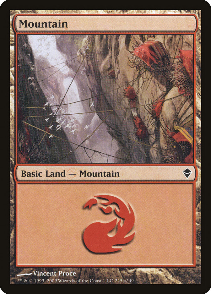 Mountain (245a) [Zendikar] | Anubis Games and Hobby