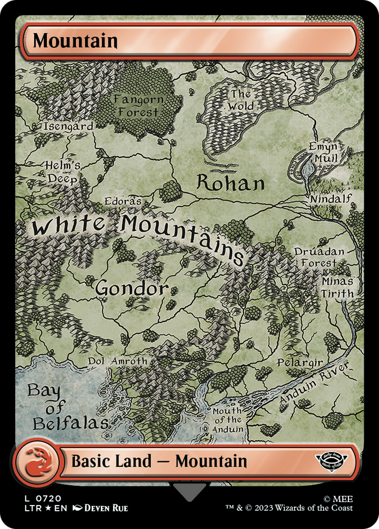 Mountain (720) (Surge Foil) [The Lord of the Rings: Tales of Middle-Earth] | Anubis Games and Hobby