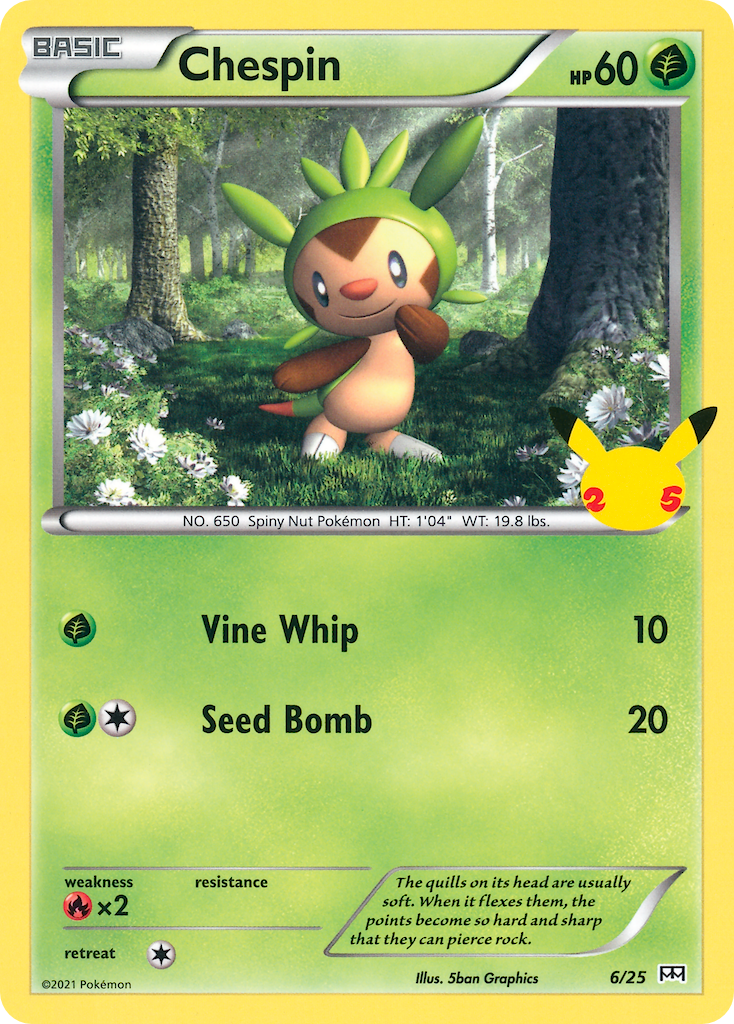 Chespin (6/25) [McDonald's 25th Anniversary] | Anubis Games and Hobby