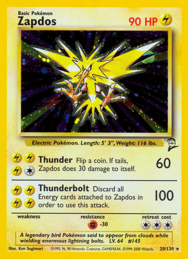 Zapdos (20/130) [Base Set 2] | Anubis Games and Hobby