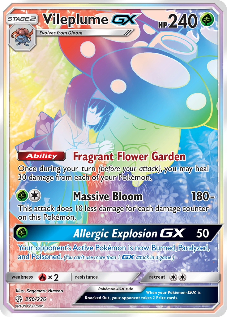 Vileplume GX (250/236) [Sun & Moon: Cosmic Eclipse] | Anubis Games and Hobby