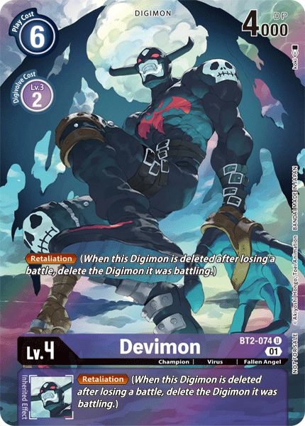 Devimon [BT2-074] (Alternate Art) [Release Special Booster Ver.1.0] | Anubis Games and Hobby