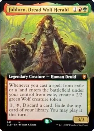 Faldorn, Dread Wolf Herald (Extended Art) [Commander Legends: Battle for Baldur's Gate] | Anubis Games and Hobby