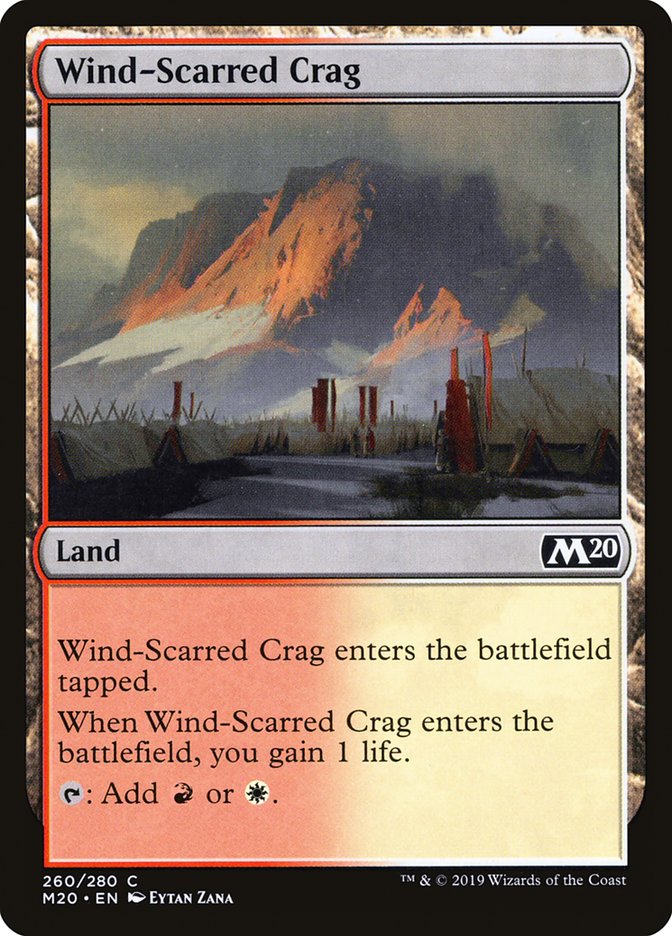 Wind-Scarred Crag [Core Set 2020] | Anubis Games and Hobby