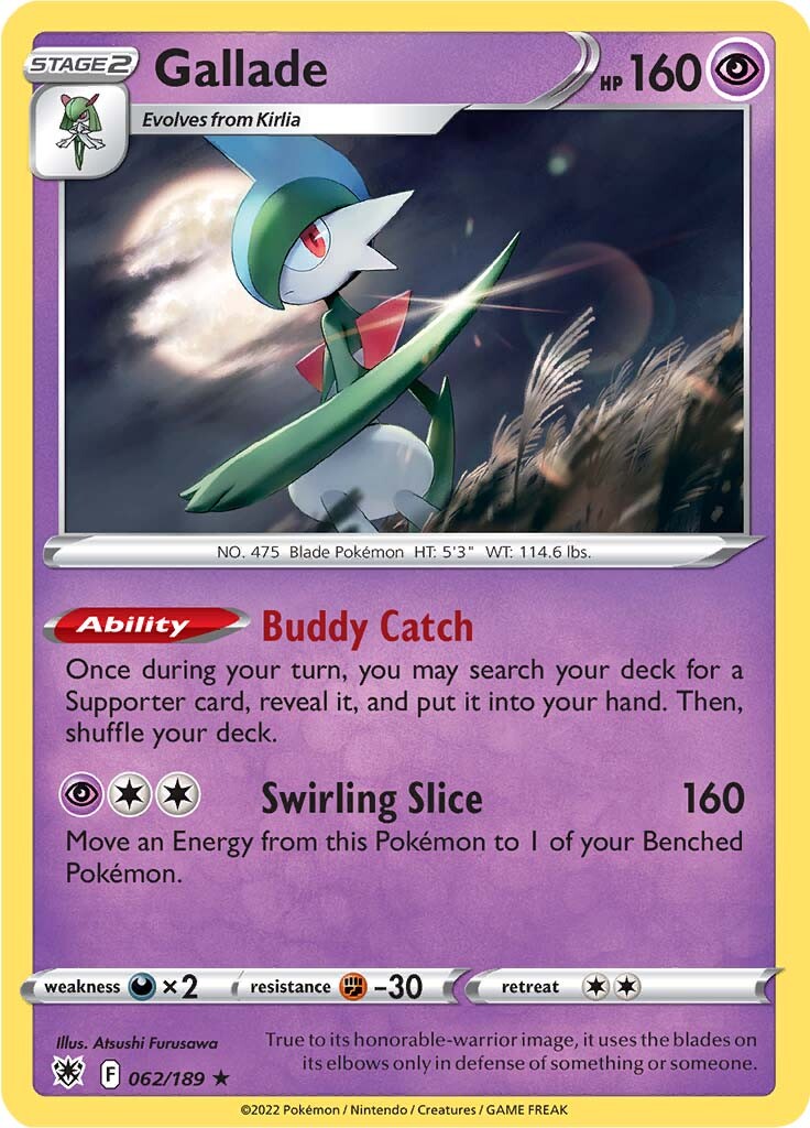 Gallade (062/189) [Sword & Shield: Astral Radiance] | Anubis Games and Hobby