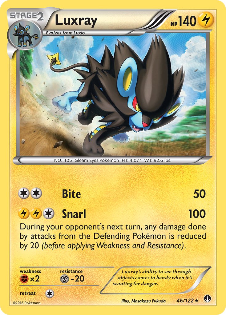 Luxray (46/122) (Cracked Ice Holo) [XY: BREAKpoint] | Anubis Games and Hobby