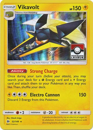 Vikavolt (52/149) (League Promo) [Sun & Moon: Base Set] | Anubis Games and Hobby