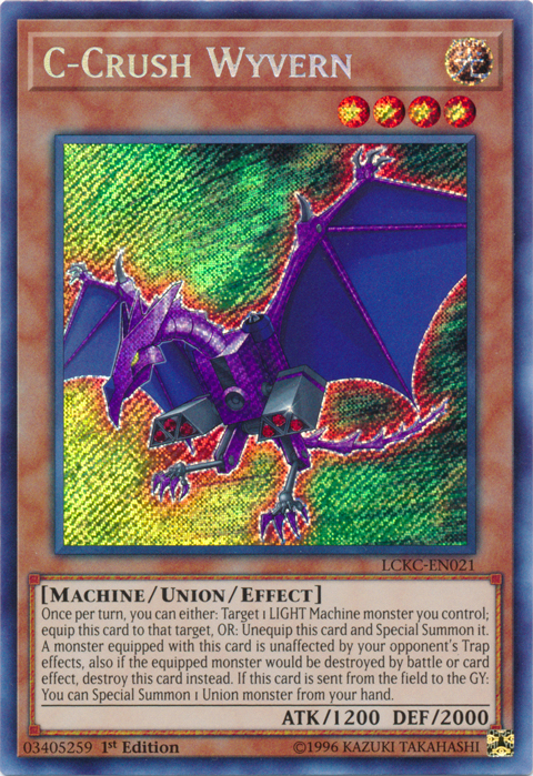 C-Crush Wyvern [LCKC-EN021] Secret Rare | Anubis Games and Hobby