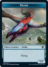 Drake // Insect (018) Double-Sided Token [Commander 2020 Tokens] | Anubis Games and Hobby