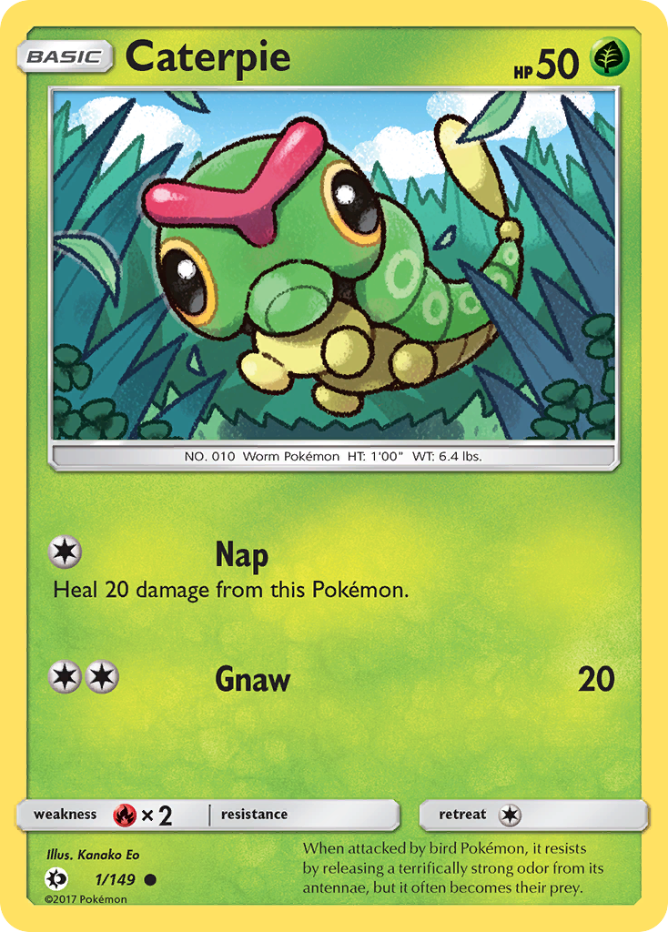 Caterpie (1/149) [Sun & Moon: Base Set] | Anubis Games and Hobby