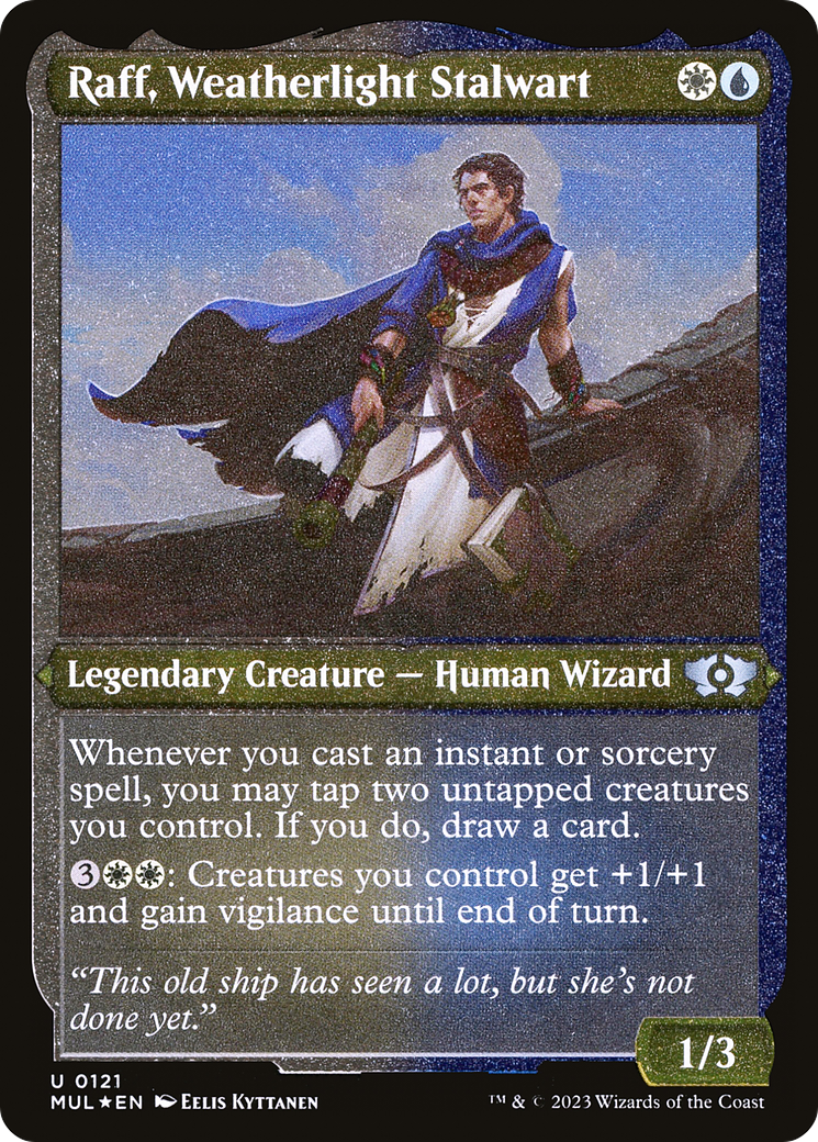 Raff, Weatherlight Stalwart (Foil Etched) [Multiverse Legends] | Anubis Games and Hobby