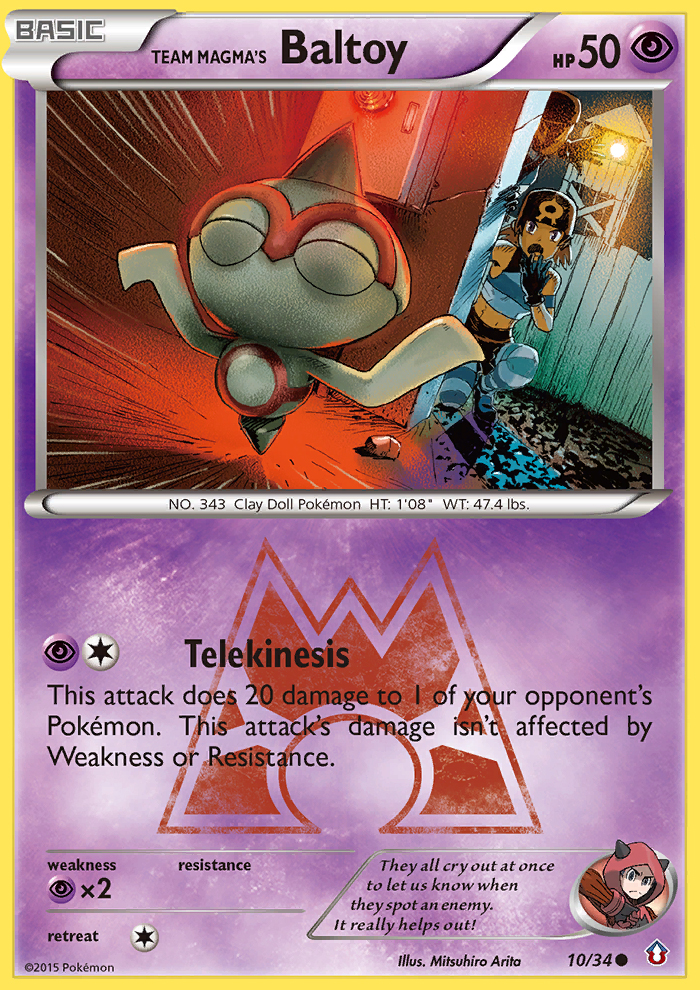 Team Magma's Baltoy (10/34) [XY: Double Crisis] | Anubis Games and Hobby