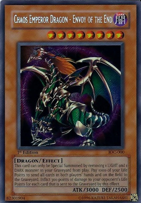 Chaos Emperor Dragon - Envoy of the End [IOC-000] Secret Rare | Anubis Games and Hobby