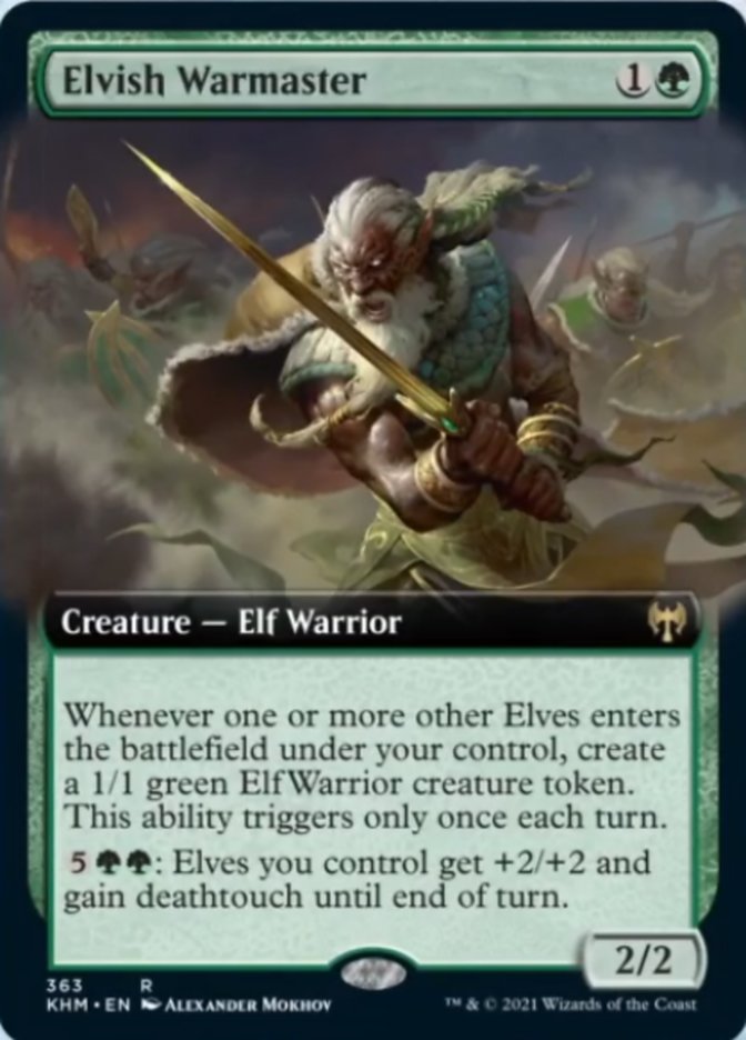 Elvish Warmaster (Extended Art) [Kaldheim] | Anubis Games and Hobby