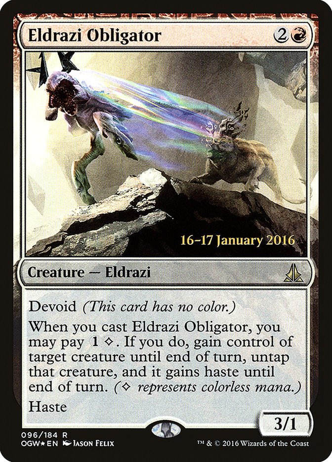 Eldrazi Obligator [Oath of the Gatewatch Prerelease Promos] | Anubis Games and Hobby