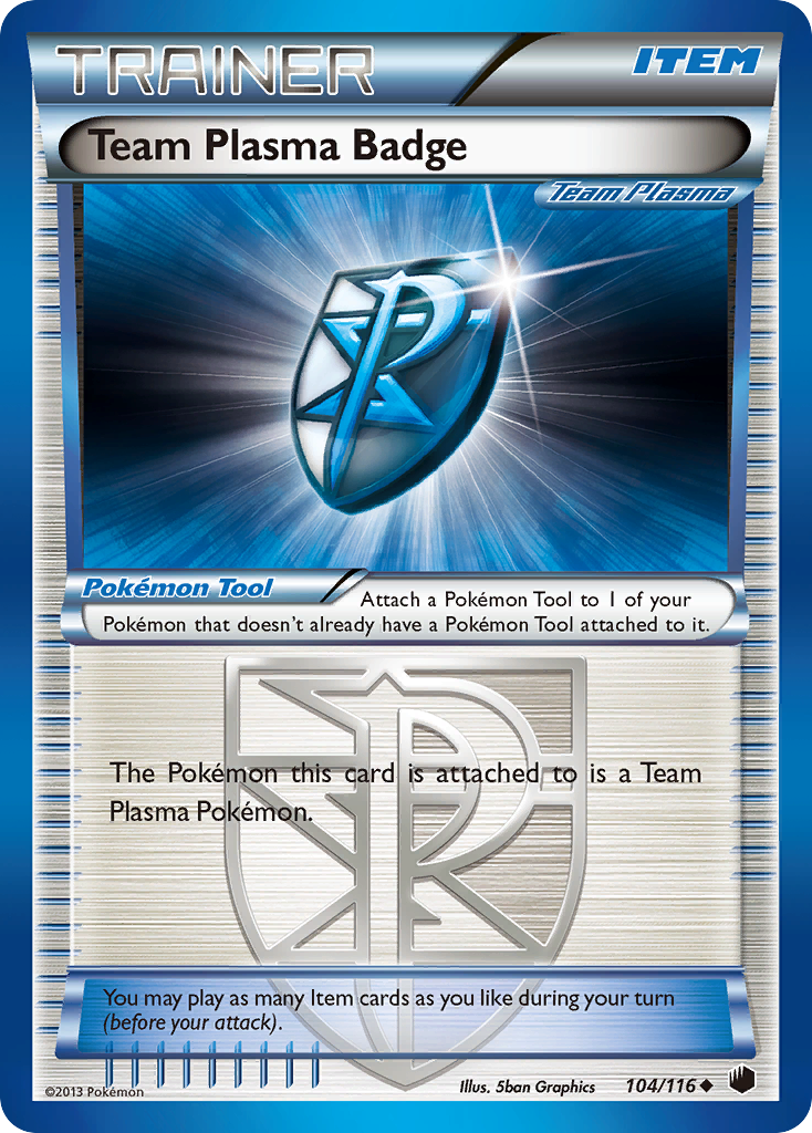 Team Plasma Badge (104/116) [Black & White: Plasma Freeze] | Anubis Games and Hobby