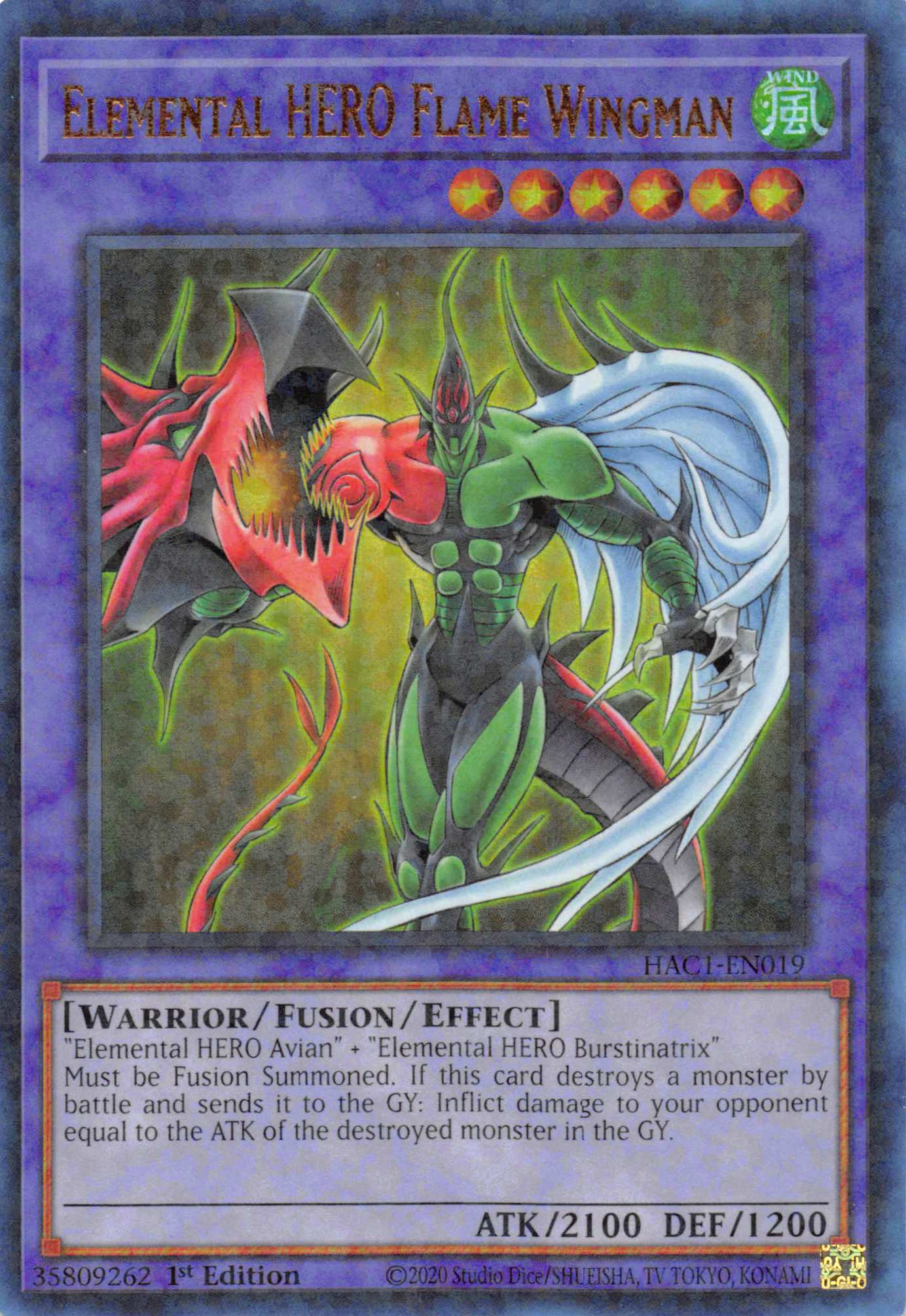 Elemental HERO Flame Wingman (Duel Terminal) [HAC1-EN019] Parallel Rare | Anubis Games and Hobby