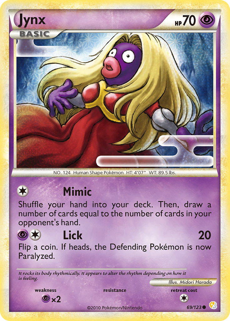 Jynx (69/123) [HeartGold & SoulSilver: Base Set] | Anubis Games and Hobby