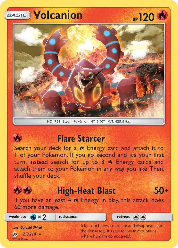 Volcanion (25/214) [Sun & Moon: Unbroken Bonds] | Anubis Games and Hobby