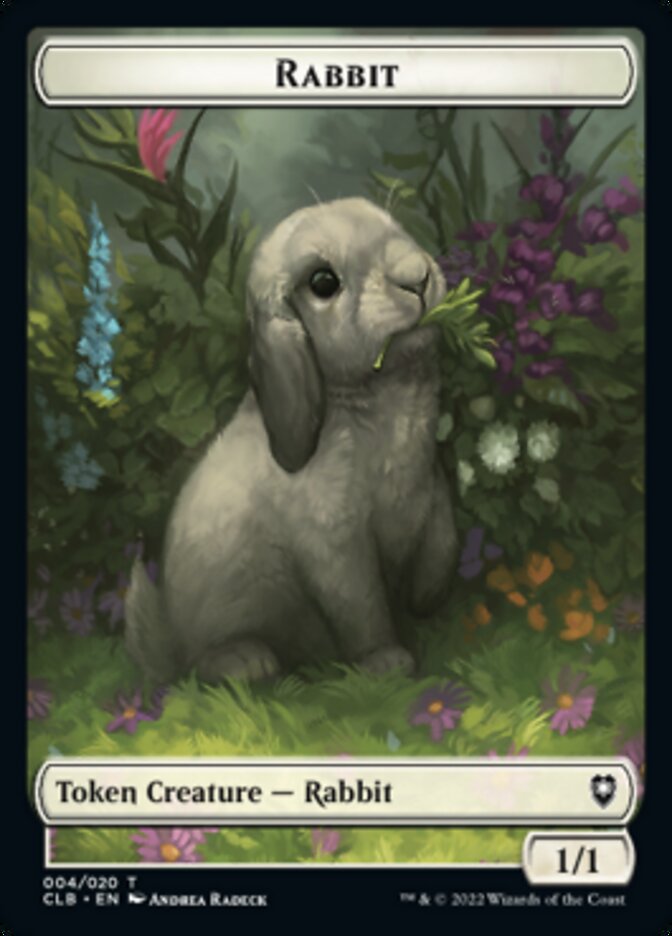 Treasure // Rabbit Double-Sided Token [Commander Legends: Battle for Baldur's Gate Tokens] | Anubis Games and Hobby