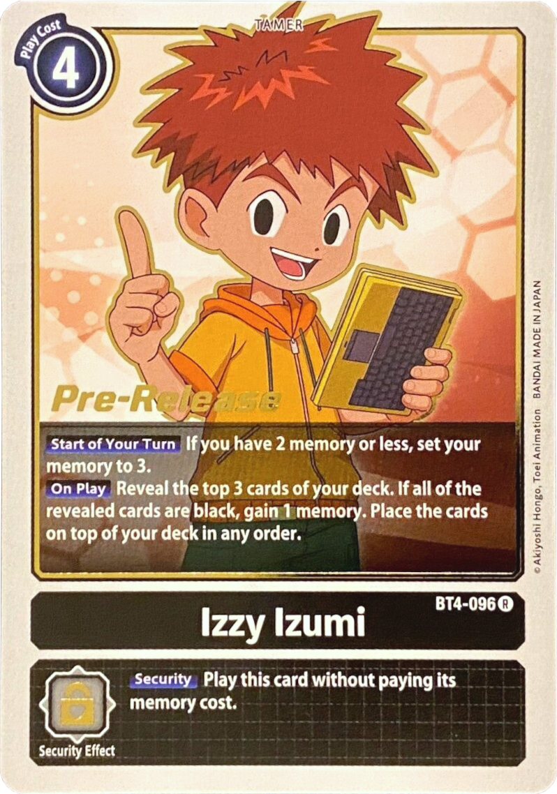 Izzy Izumi [BT4-096] [Great Legend Pre-Release Promos] | Anubis Games and Hobby