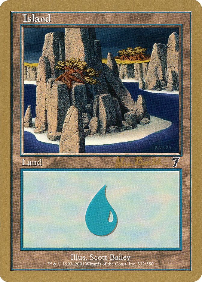 Island (ab332) (Alex Borteh) [World Championship Decks 2001] | Anubis Games and Hobby