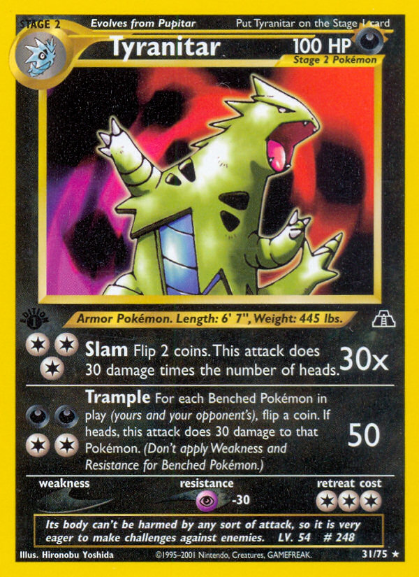 Tyranitar (31/75) [Neo Discovery 1st Edition] | Anubis Games and Hobby