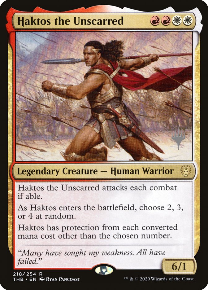 Haktos the Unscarred (Promo Pack) [Theros Beyond Death Promos] | Anubis Games and Hobby