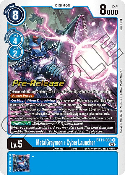 MetalGreymon + Cyber Launcher [BT11-030] [Dimensional Phase Pre-Release Promos] | Anubis Games and Hobby