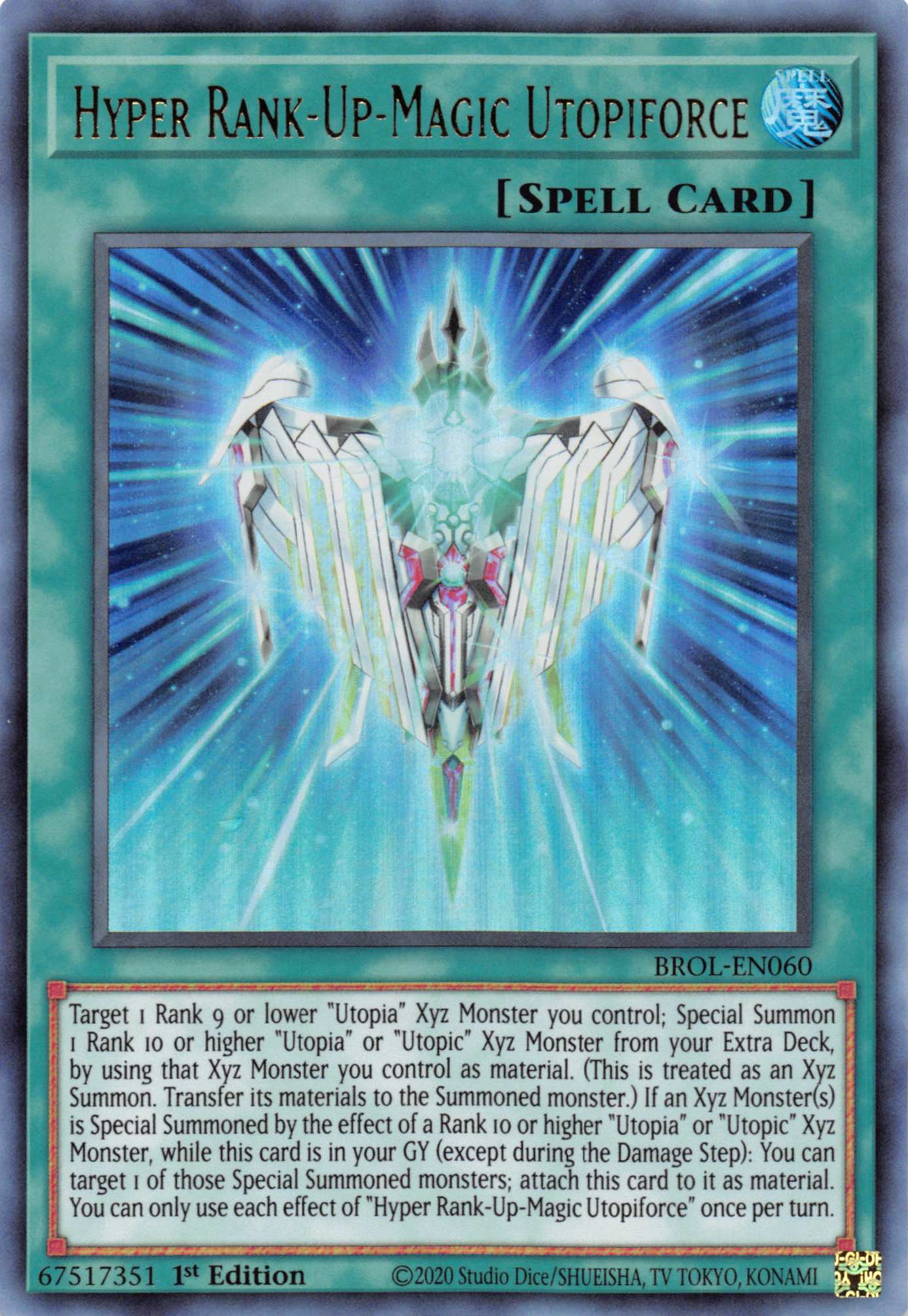 Hyper Rank-Up-Magic Utopiforce [BROL-EN060] Ultra Rare | Anubis Games and Hobby