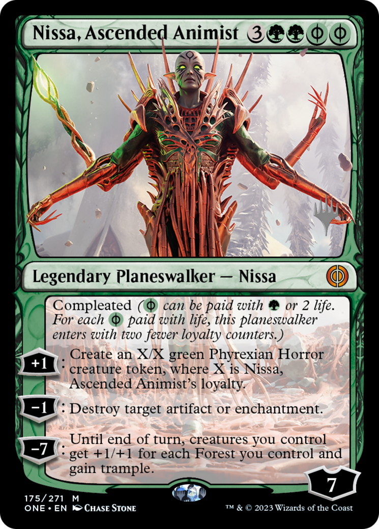 Nissa, Ascended Animist (Promo Pack) [Phyrexia: All Will Be One Promos] | Anubis Games and Hobby