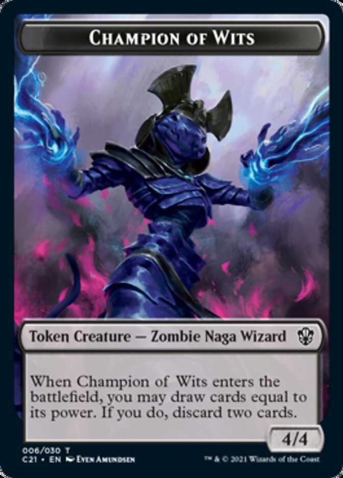 Eldrazi // Champion of Wits Double-Sided Token [Commander 2021 Tokens] | Anubis Games and Hobby