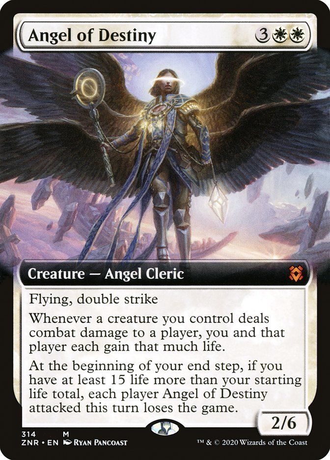 Angel of Destiny (Extended Art) [Zendikar Rising] | Anubis Games and Hobby