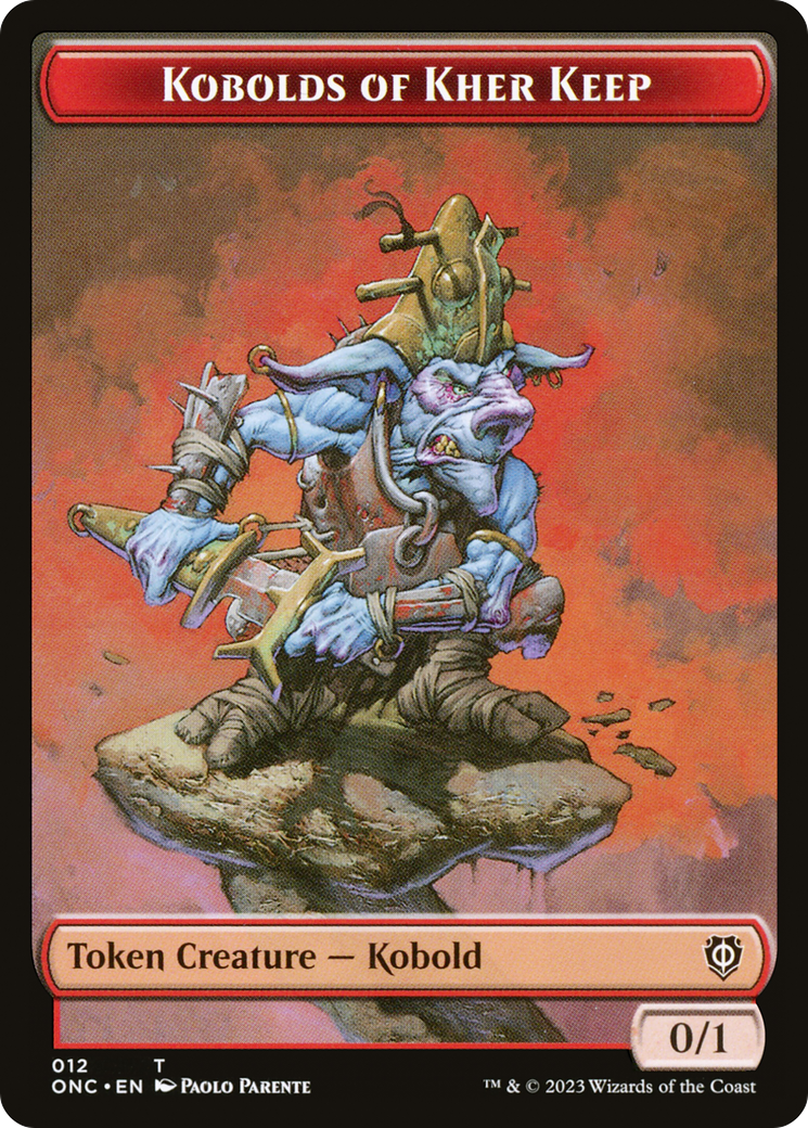 Kobolds of Kher Keep // Dragon Double-Sided Token [Phyrexia: All Will Be One Commander Tokens] | Anubis Games and Hobby