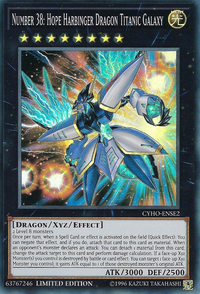 Number 38: Hope Harbinger Dragon Titanic Galaxy [CYHO-ENSE2] Super Rare | Anubis Games and Hobby
