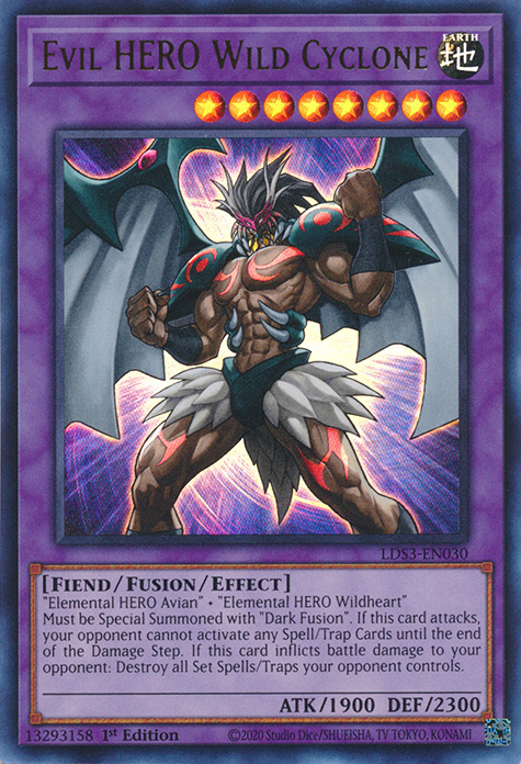 Evil HERO Wild Cyclone [LDS3-EN030] Ultra Rare | Anubis Games and Hobby