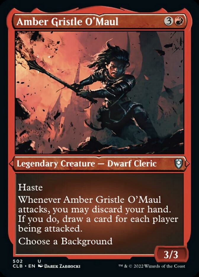 Amber Gristle O'Maul (Foil Etched) [Commander Legends: Battle for Baldur's Gate] | Anubis Games and Hobby